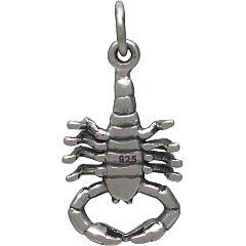 Insect Jewelry. 925 Sterling Silver Scorpion Pendant Sterling Silver Scorpion Charm Solid Sterling Silver Scorpion Necklace