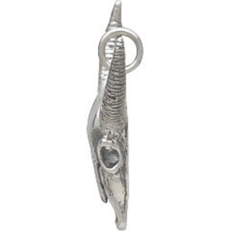 SKULL Charm Cow Head Pendant - South Western Style, 925 Sterling Silver (.925), 5/8" Size, Made In USA
