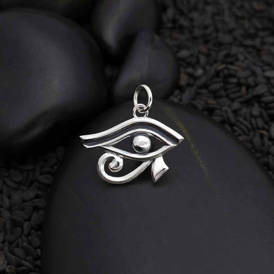 Oxidized Eye of Horus Charm