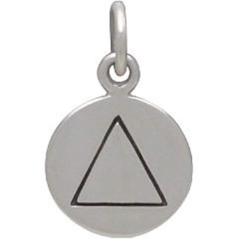 925 Sterling Silver Element Charm. Sterling Silver Fire Element Charm