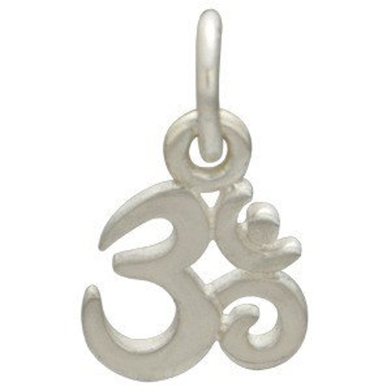 TINY Om Charm .925 Sterling Silver Mini Om Charm or 24K Gold Etsy