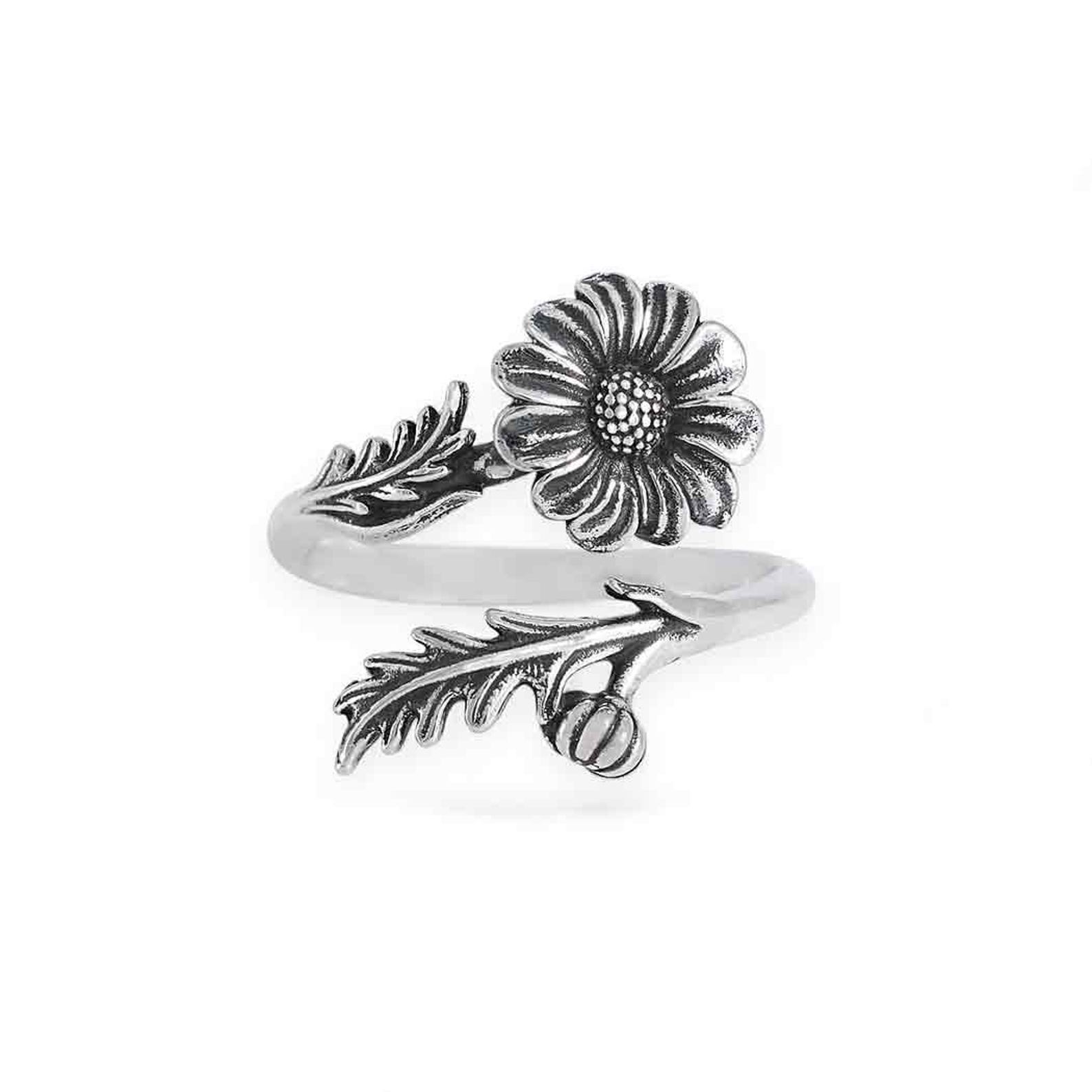 Daisy Rig Daisy Ring 925 Sterling Silver Adjustable Ring - April Birth Flower - Etsy