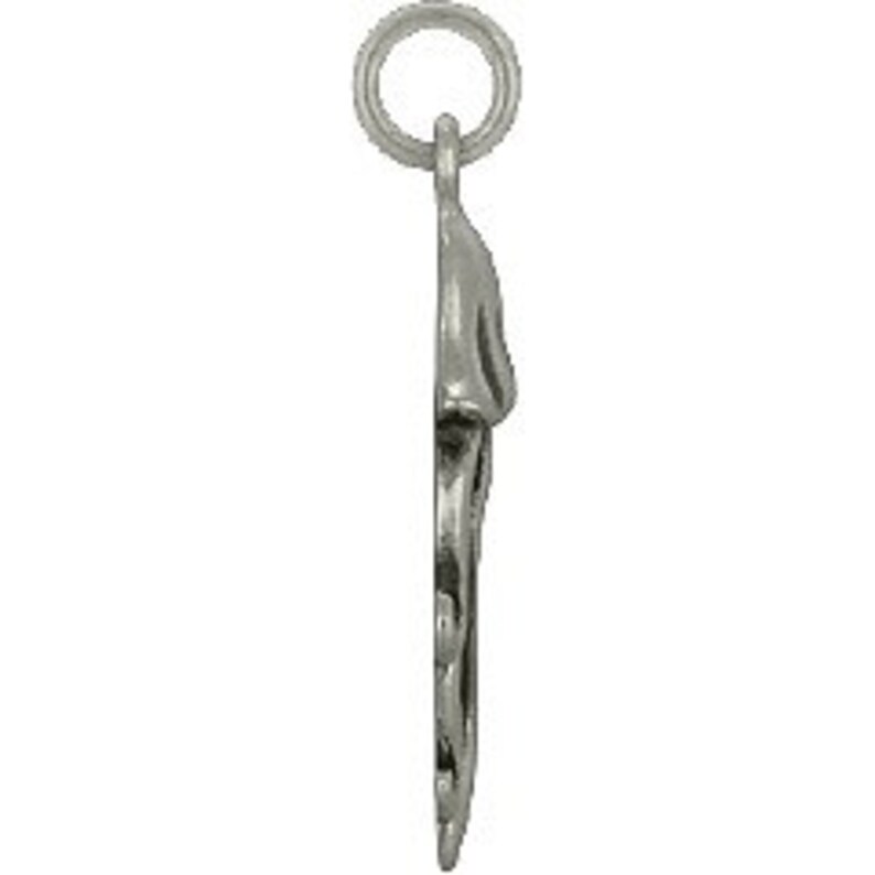 May include: Silver charm in the shape of a stylized footprint.