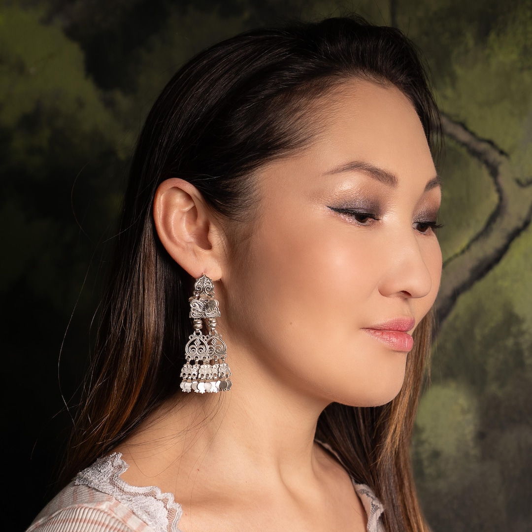 Beefa Traditional Sakha Silver Earrings - Etsy