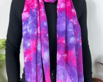 Pink purple Tie dye scarf, colorful oversized scarf, Tie dye fringe scarf, colorful boho scarf,  Bohemian accessory, holiday gifts for her