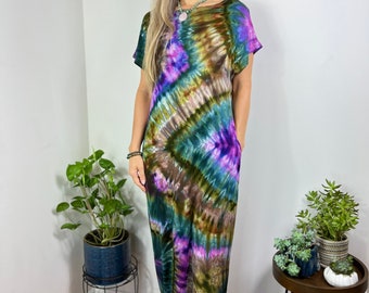 Colorful tie dye dress, long tie dye dress, dress with pockets, Tie dye boho dress, long boho dress, long tie dye dress, tie dye clothing