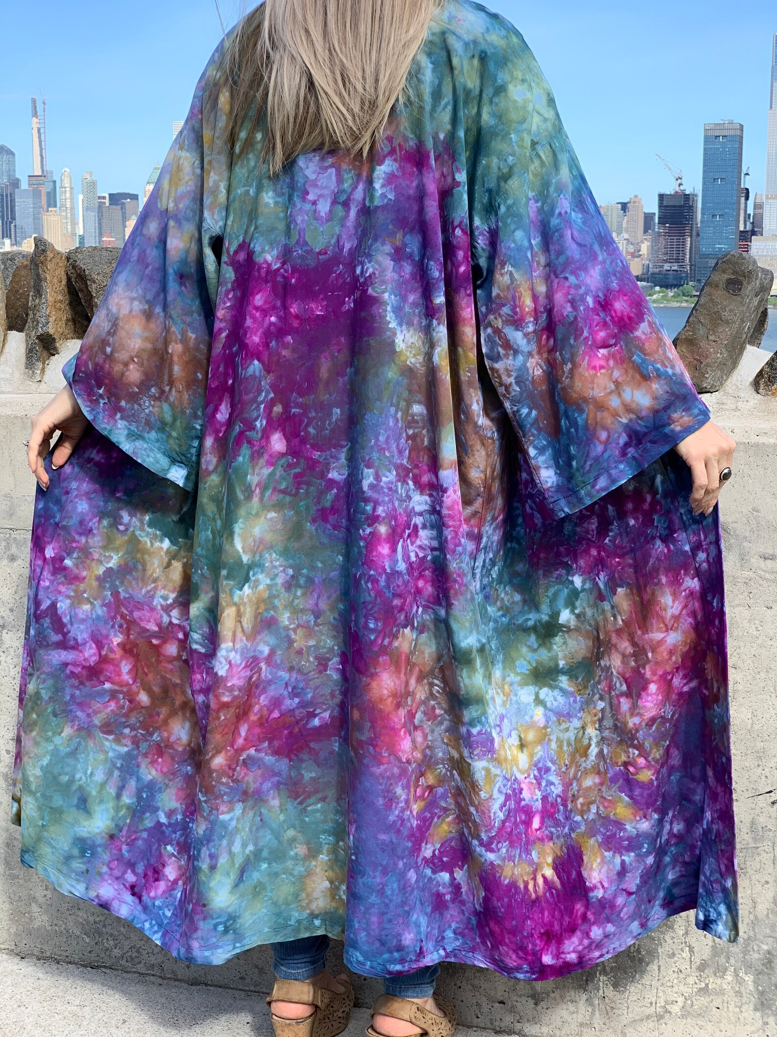 Colorful kimono robe Tie dyed kimono robe colorful kimono Etsy