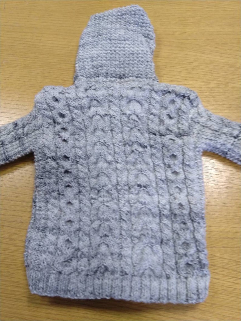 Aran knitted children hoodies image 5