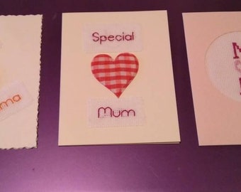 Mother's Day sewn cards