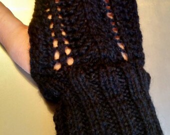100% wool wrist warmers