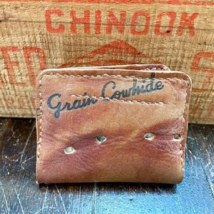 Cartera vintage de béisbol - Cartera pequeña de cuero para niños - Regalos deportivos reciclados hechos a mano - Hecho en EE. UU.