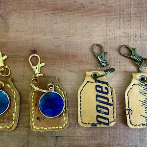 Vintage Hockey Glove Leather Keychain Sets - Cooper - Canada- Hand Made