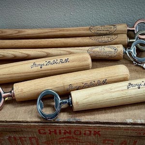 ヴィンテージ ミニ 野球バット ボトルオープナー：リサイクル ルイビルスラッガー、米国製