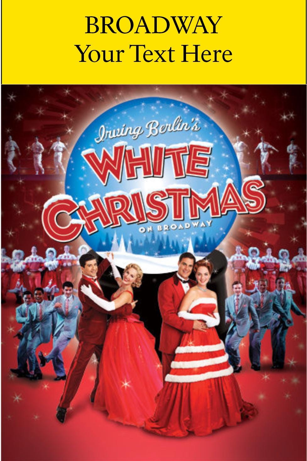 White Christmas the Musical Inspired Ornament-Made to Order and Customizable-Read Description before ordering