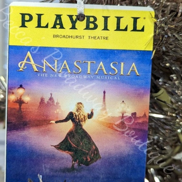 Anastasia Musikalisch inspirierte Playbill Ornament-Made to Order