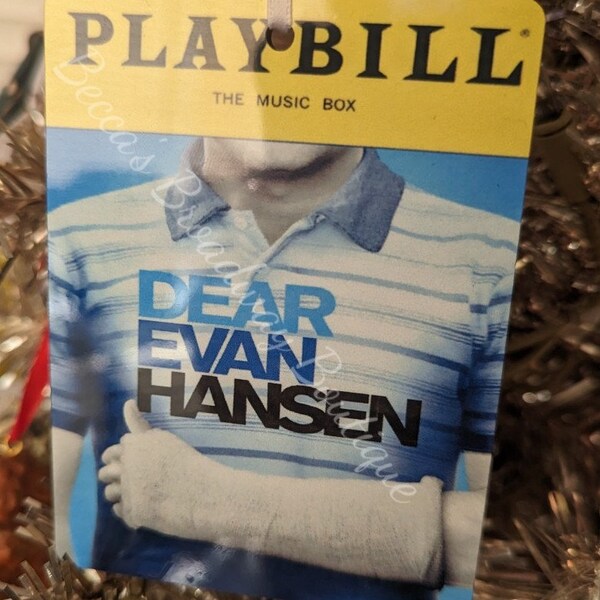 Dear Evan Hansen Playbill Ornament-Made to Order