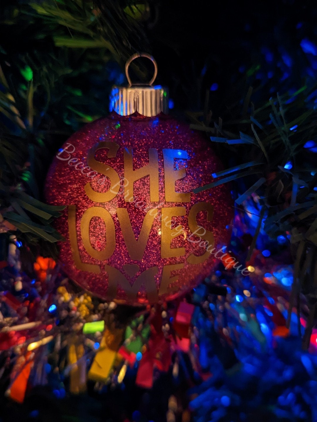 She loves me the musical inspired ornament made to order etsy