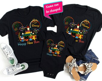 Ddisney Nieuwjaar Party 2024 Shirt Gelukkig Nieuwjaar Shirt Ddisney familie vakantie Shirt Nieuwjaar vakantie bijpassende Shirt voor Ddisney familie