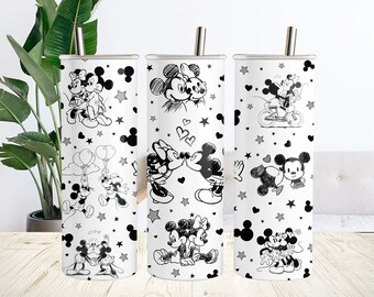 Mickey Mouse Original 20oz Skinny Tumbler Sublimation Ddisney Castle Cartoon Mickey Minnie Donald Daisy Goofy Tumbler Gift For Ddisney Lover