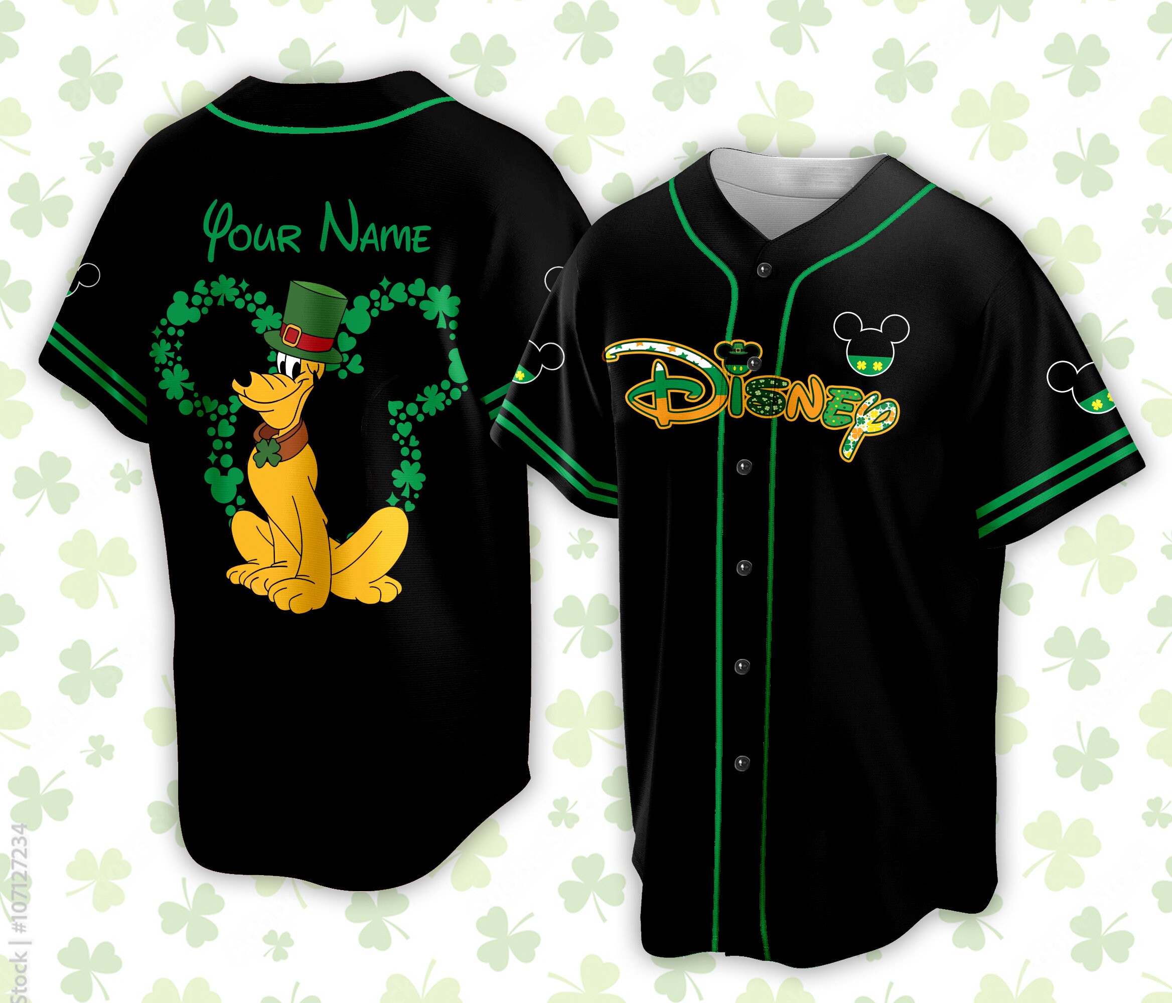 Discover Custom Saint Patrick Day Disneyland Baseball Jersey Personalized Mickey St Patrick Family