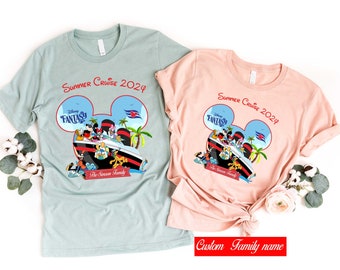 Personalized Ddisney Fantasy Shirt,Mickey And Friends Cruise Line Shirt Summer Cruise 2024 Shirt Family Magic Kingdom Shirt For Cruise Lover