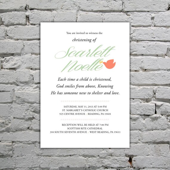 Baptism Christening Printable Invitation Spanish And English Versions