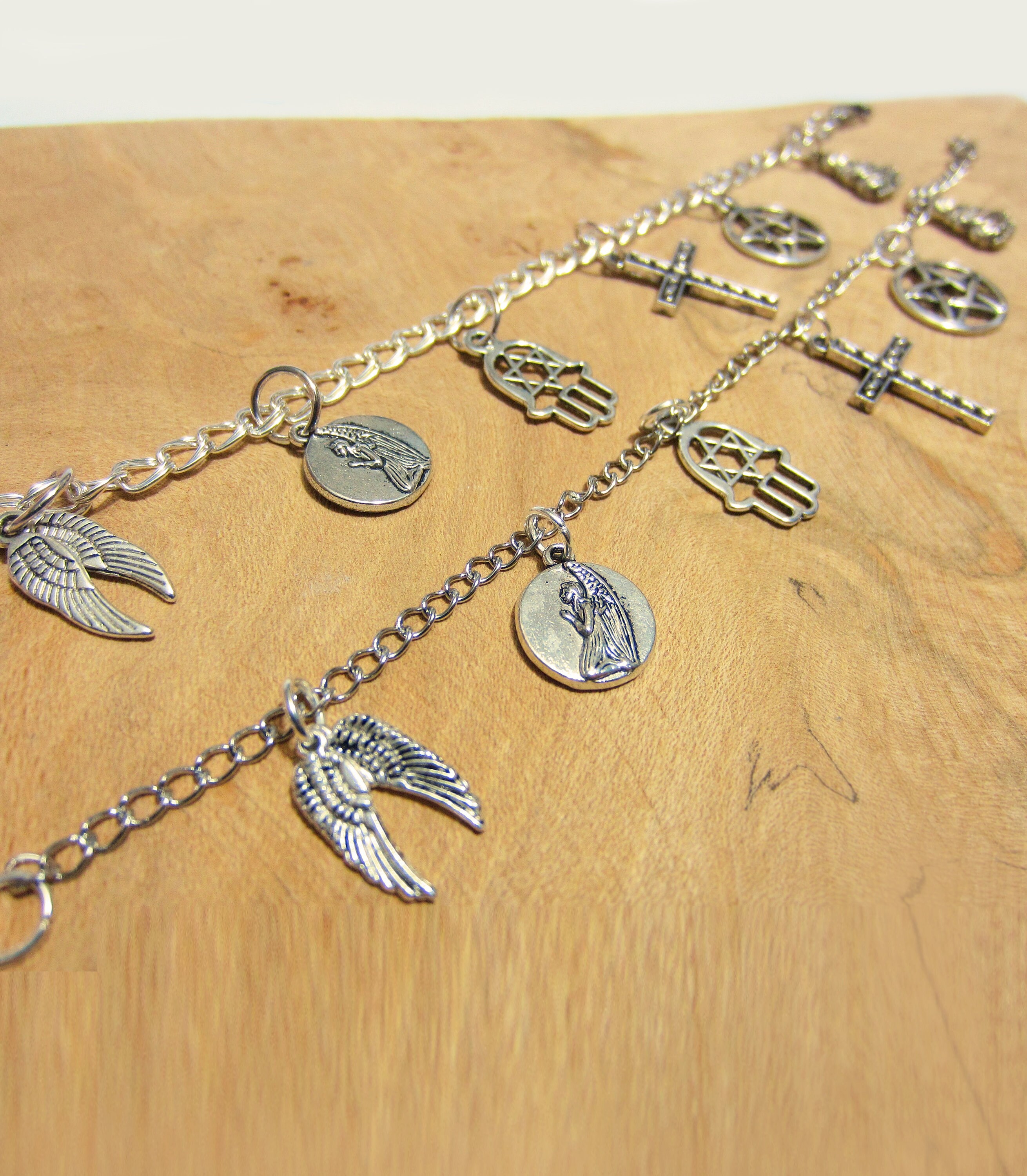 Supernatural Bracelet Mary Charm Bracelet Pentagram Etsy UK