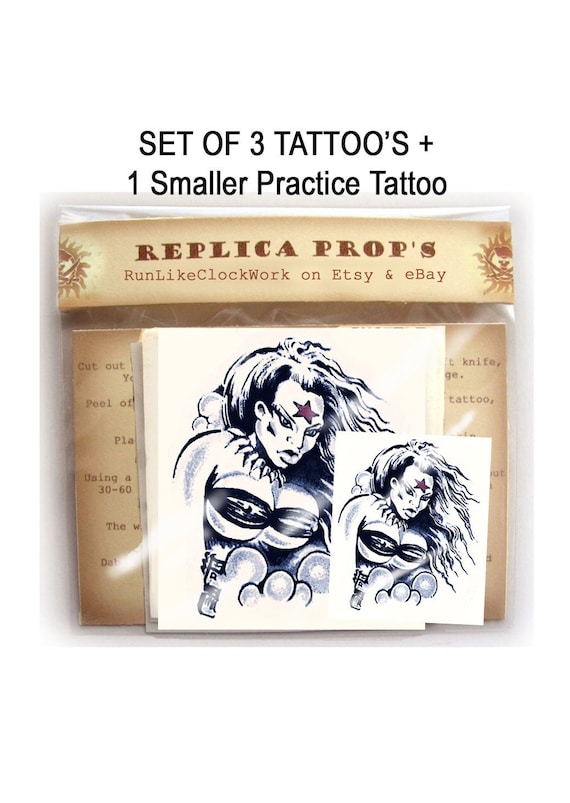Billy Idol TATTOO Octobriana Lady X 3 temporary Tattoo's Etsy