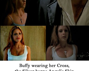 Buffy Cross Necklace Buffy the Vampire Slayer Sterling Silver