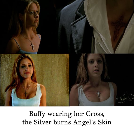 Buffy Cross Necklace Buffy the Vampire Slayer Sterling Silver