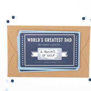 Coupons à gratter pour papa fête des pères carte personnalisée cadeau pour papa fête des pères de femme anniversaire bricolage cadeau pour papa imprimé