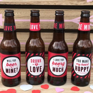 Valentines Day Beer Labels Valentine's Day Gift for Him Funny Valentines Day Gift for Men Valentine for Husband Valentine for Boyfriend