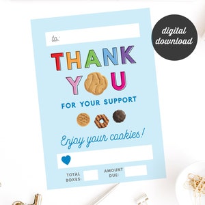 Girl Scout Cookie Thank You Tags, Daisy Girl Scout, DIGITAL DOWNLOAD