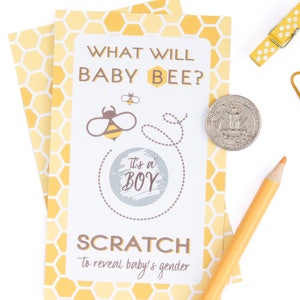 Ensemble de 10 cartes à gratter Gender Reveal, qu’est-ce que ce sera gender reveal, gender reveal party, boy or girl reveal, baby shower game