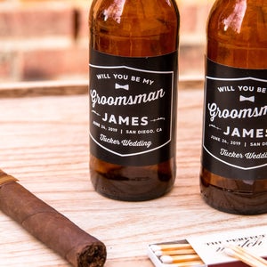 Etiquetas de cerveza para padrinos de boda Propuesta de padrinos de boda Regalo personalizado para padrinos de boda Caja para padrinos de boda Regalo para padrinos de boda Propuesta de boda Regalo de boda