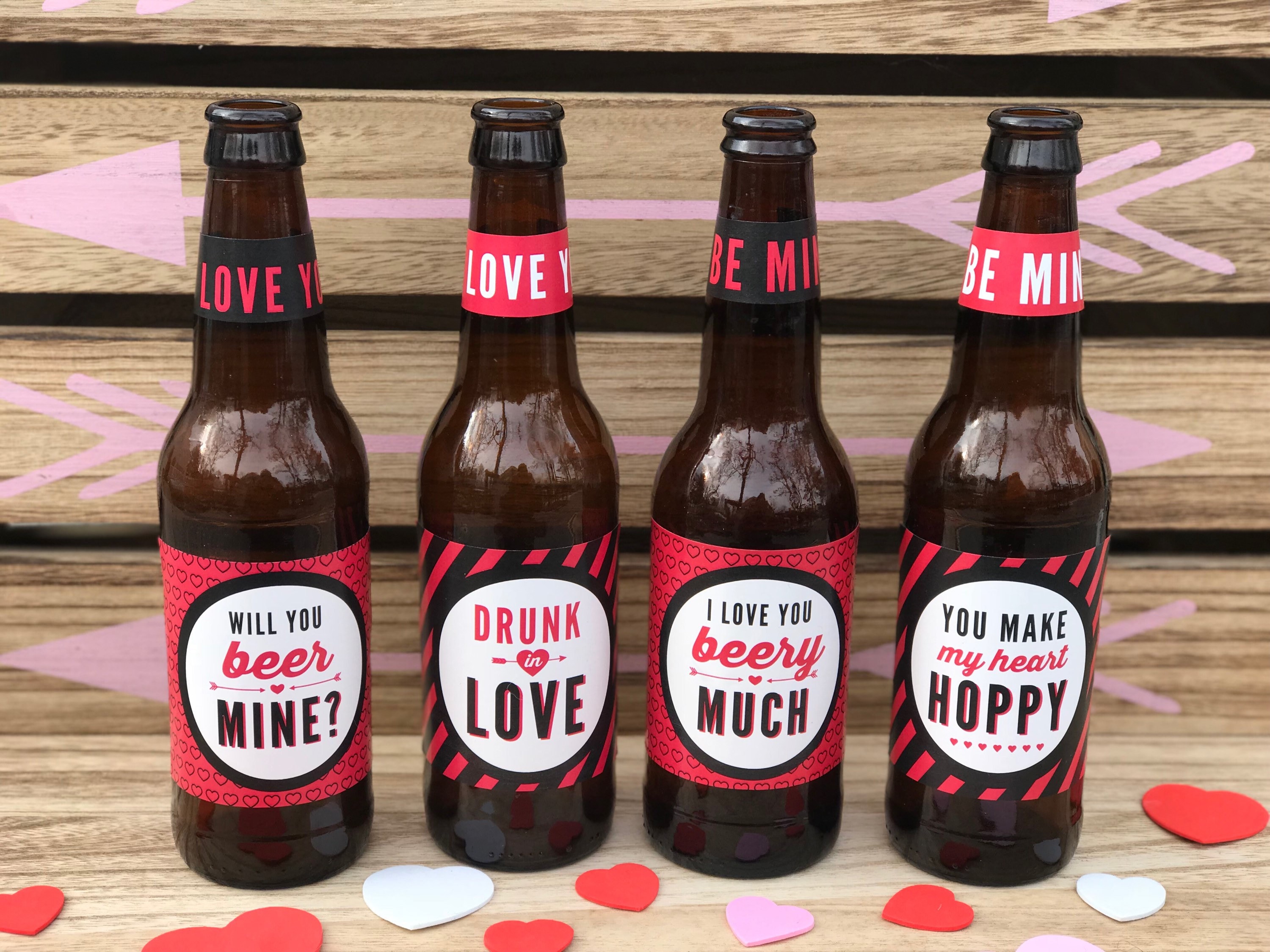 Valentines Day Beer Labels Valentine's Day Gift for Him - Etsy