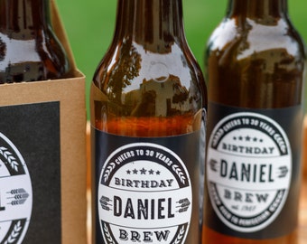 Personalised Stella Beer Bottle Labels – Happy Birthday Custom Labels With Name & Age