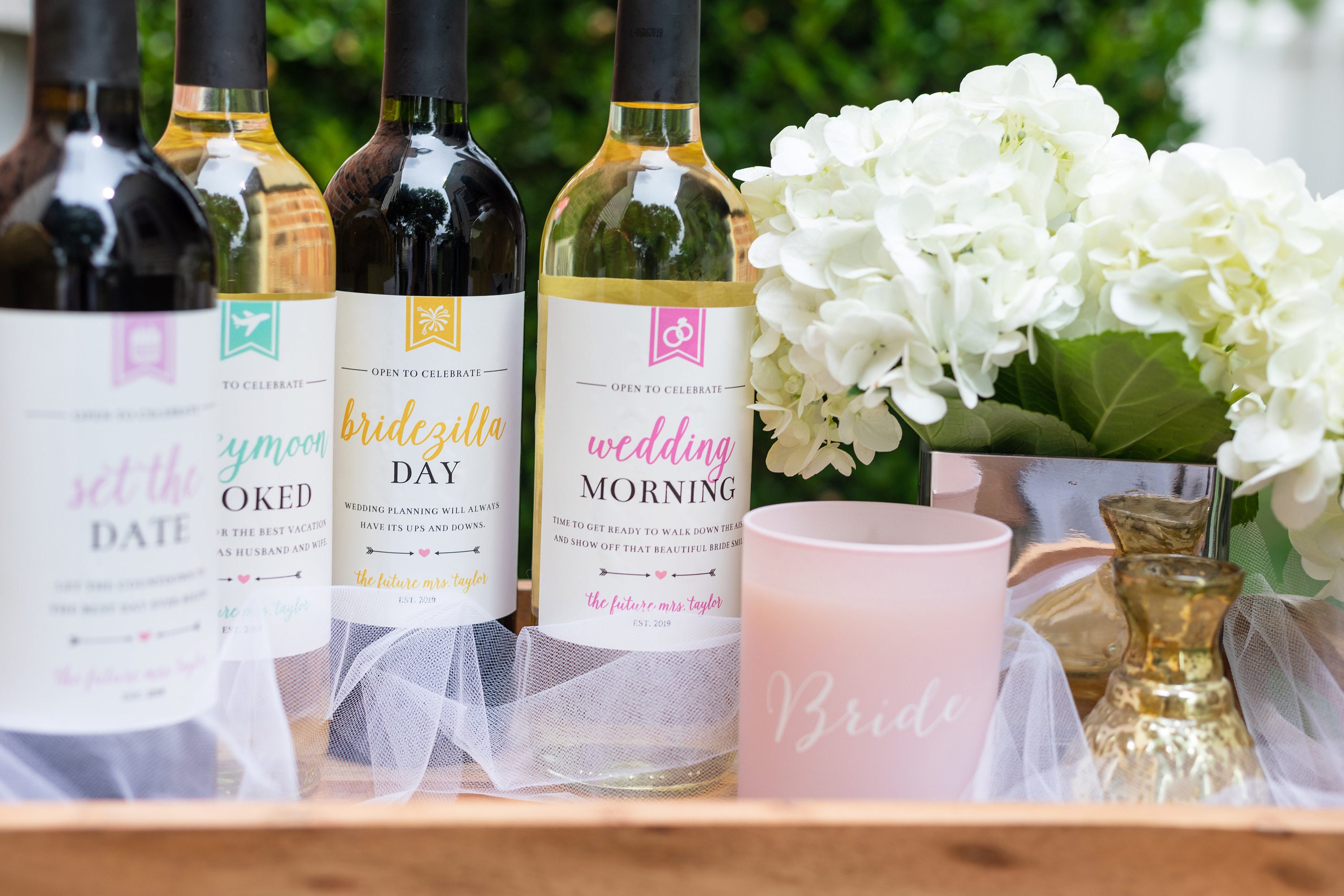 Engagement Gift Wine Labels, Wedding Planning Wine Labels, Engagement…