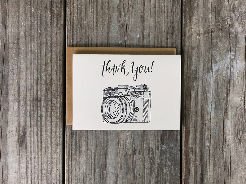 Camera Thank You Cards Thank You Card Set For Photographer Etsy Singapore