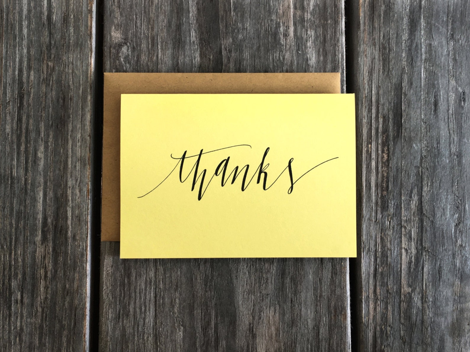 Hand Lettered Thank You Card Set Thank You Note Card Set Etsy