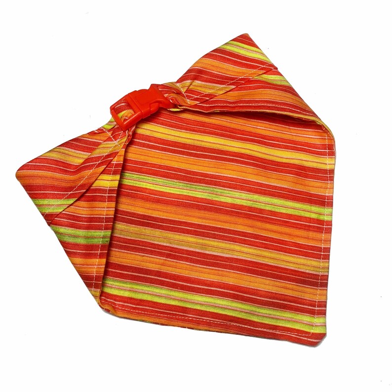 Personalized Dog Bandanna Fiesta Dog Bandana Clip on Pet Scarf New Puppy Gift Dog Bandana with Stripes