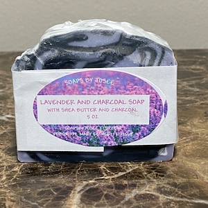CHARCOAL AND LAVENDER Old Fashioned Lye Soap