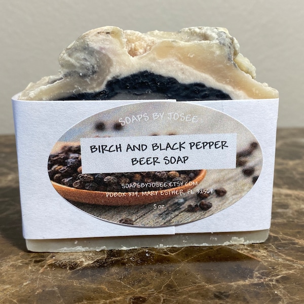 Birch and Black Pepper Old Fashioned BEER Lye Soap