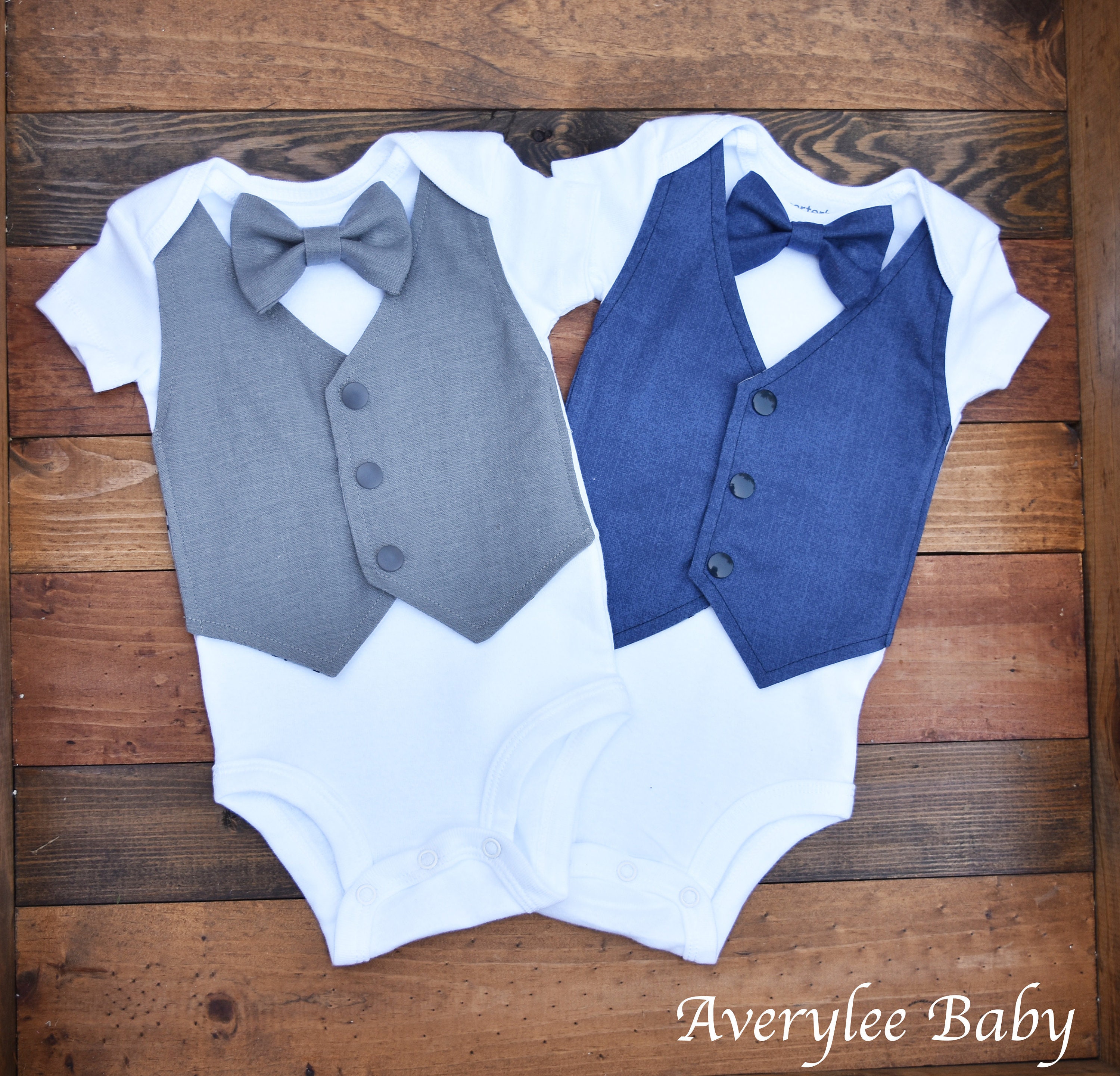 Baby Boy Vest and Bowtie Baby Boy Navy Blue Vest Suit for Etsy