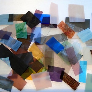 6 Pounds LARGE Stained glass scraps, clear colors, opal colors, clear textures, for stained glass projects, mosaics, stained glass scraps