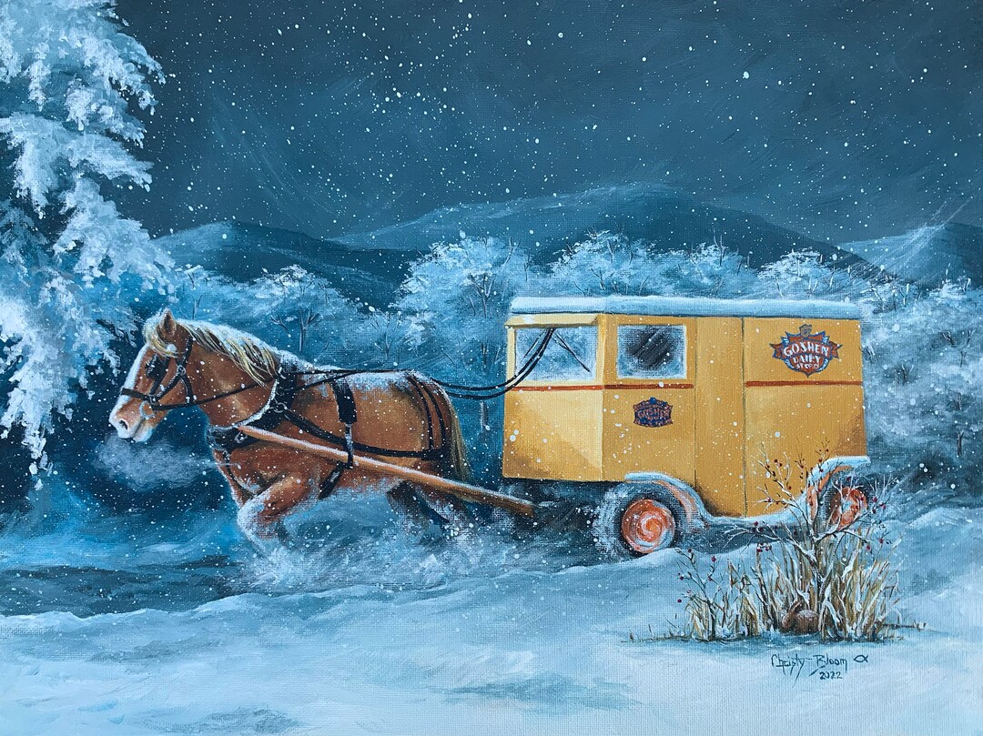 Goshen Dairy Christmas Cards going Home Christmas Etsy