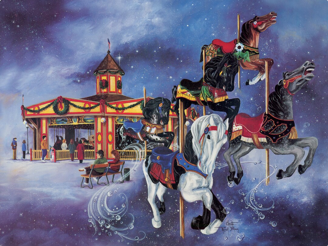 Tuscora Park Carousel Christmas Cards Etsy