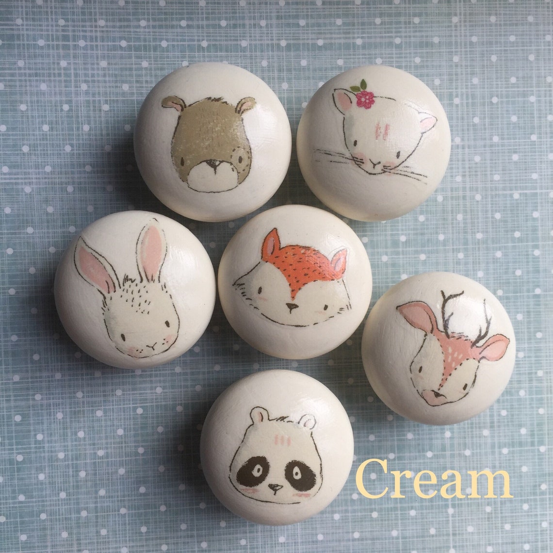 Woodland handles nursery handles 50mm replacement handle Etsy