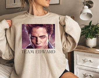 Team Edward Twilight 80s Vibes Crewneck Sweatshirt Y2K