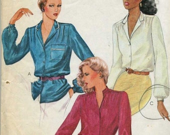 McCall’s 6727 Vintage Misses’ Blouse Pattern Size 12